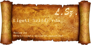 Ligeti Szilárda névjegykártya