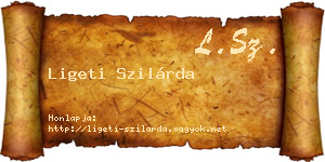 Ligeti Szilárda névjegykártya